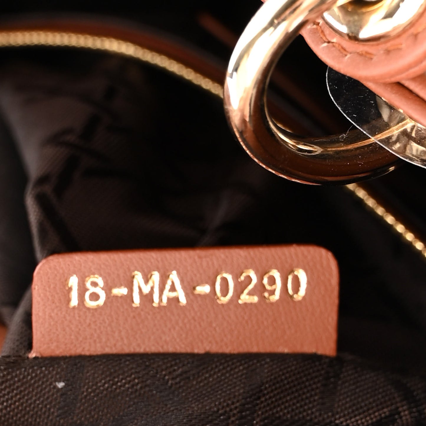 Calfskin Cannage Small My ABCDior Lady Dior Tan