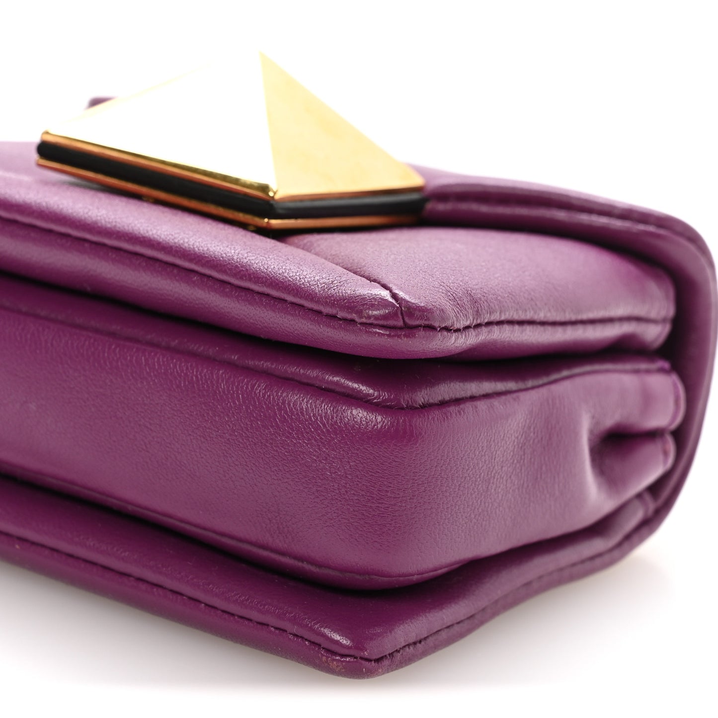 Nappa Micro One Stud Chain Bag Prune Prune