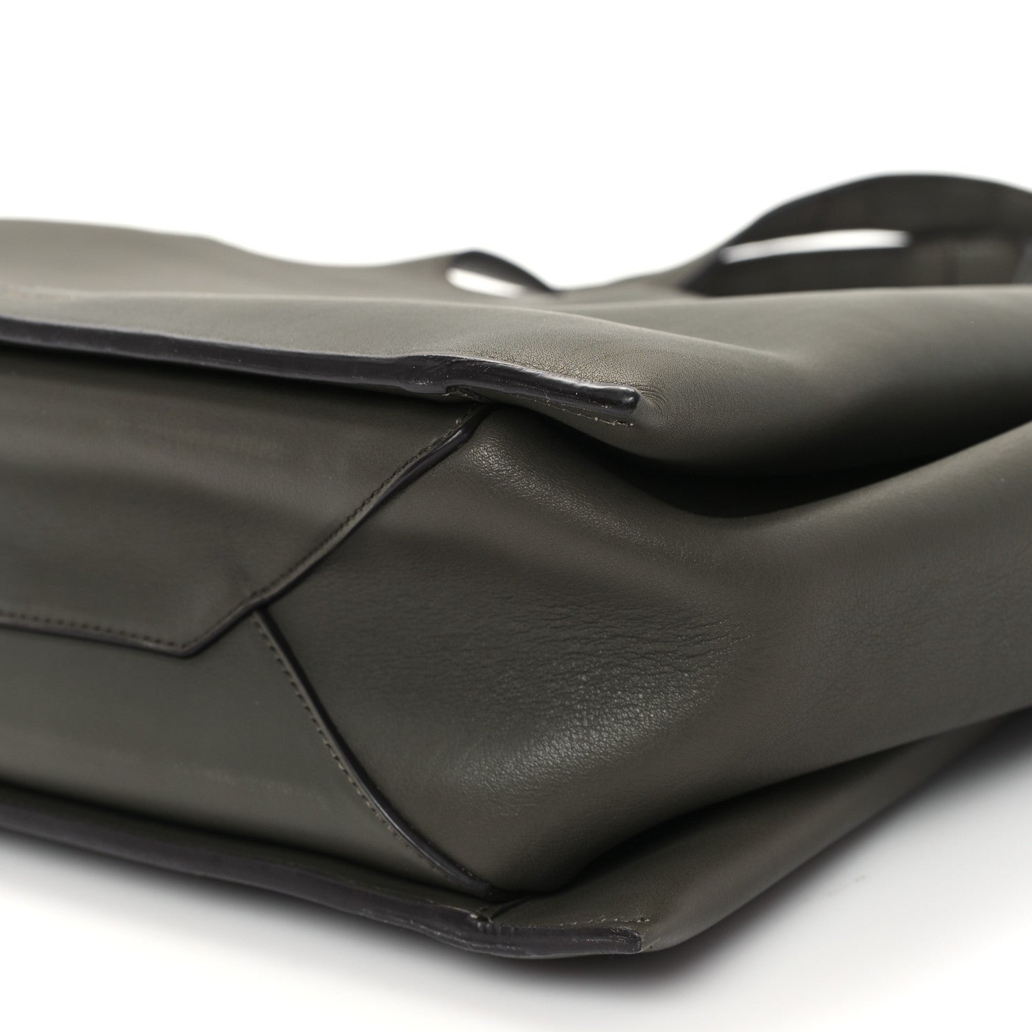 Celine Supple Natural Calfskin Medium Tri-Fold Bag Stone 9 of 10