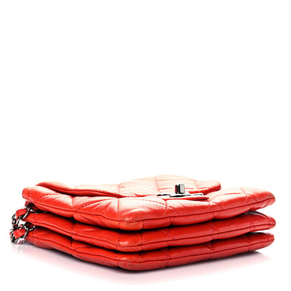 Chanel Lambskin Quilted Mini Chanel 3 Flap Red 4 of 10