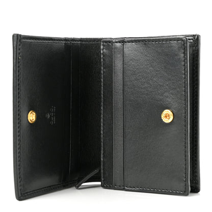 Gucci Boarded Plutone Calfskin Horsebit 1955 Card Case Wallet Black 5 of 8