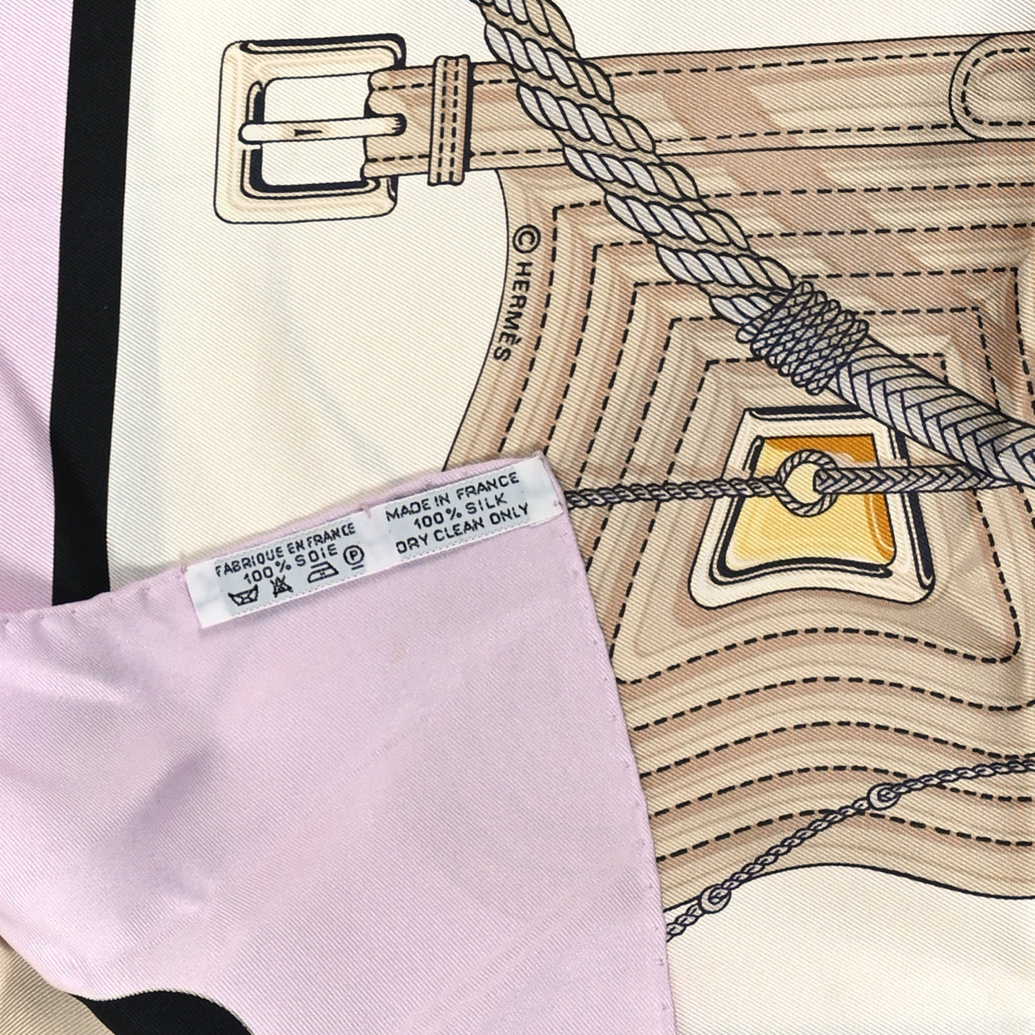 Hermes Silk Clic Clac Tattoo Scarf 90 2 of 3