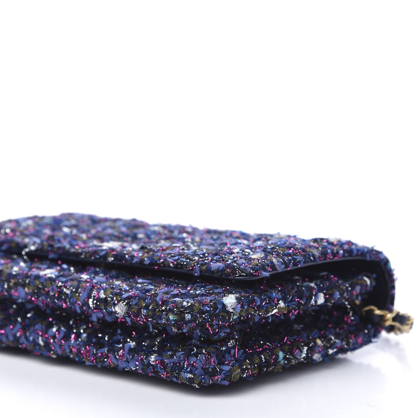 Tweed Charms Wallet On Chain WOC Blue Purple Khaki Pink