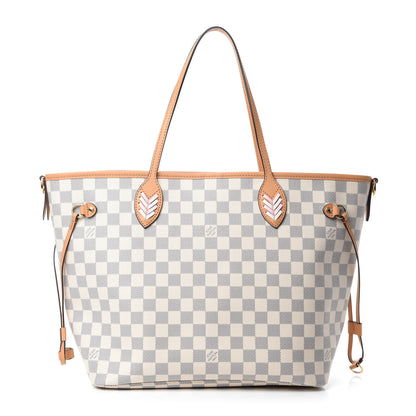 Louis Vuitton Damier Azur Braided Neverfull MM Pink 1 of 10