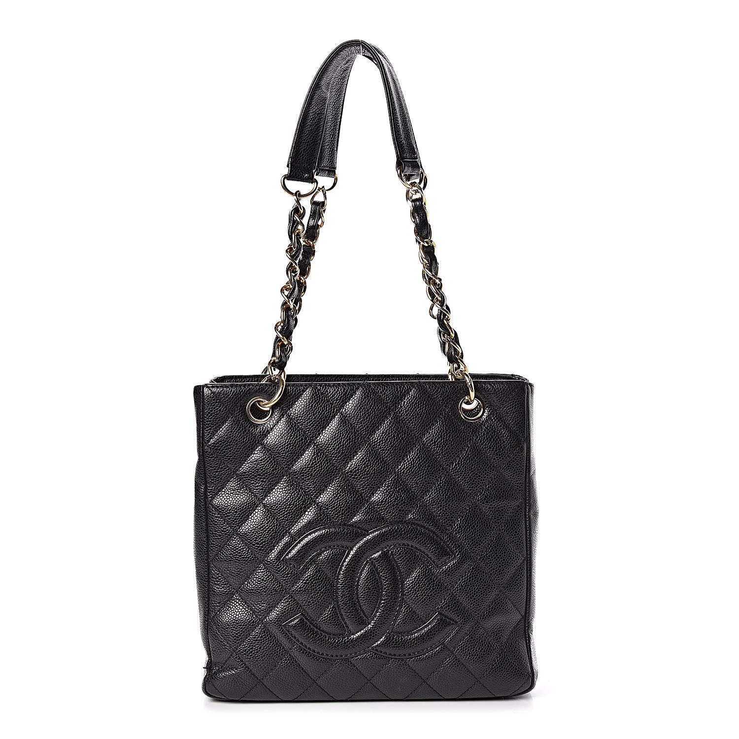 Chanel Caviar Quilted Petit Shopping Tote PST Black 1 of 10