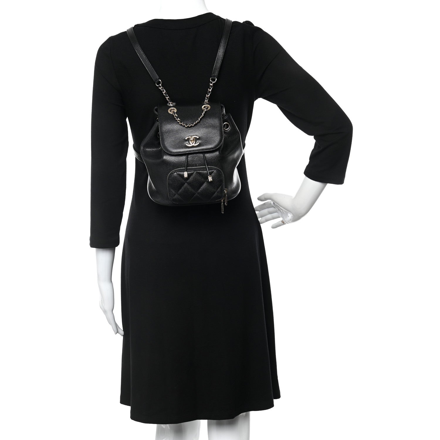 Chanel Caviar Quilted Mini Business Affinity Backpack Black 2 of 10