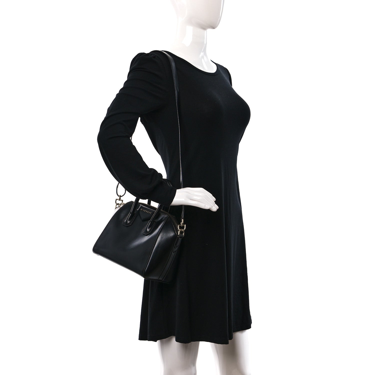 Givenchy Shiny Lord Calfskin Mini Antigona Black 2 of 10