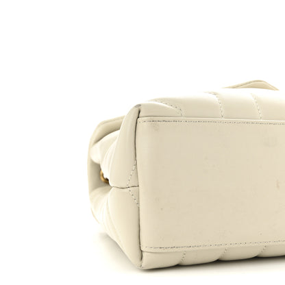 Saint Laurent Calfskin Y Quilted Monogram Small Loulou Chain Satchel Crema Soft 8 of 9