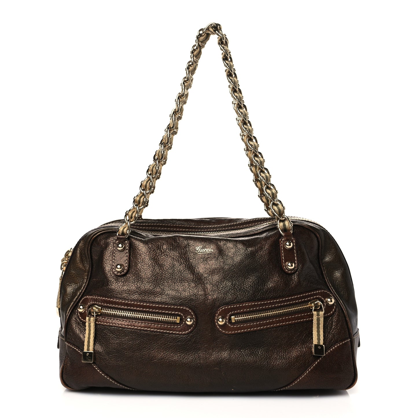 Metallic Capri Large Bowler Bronze