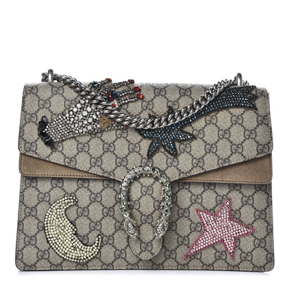 Gucci GG Supreme Monogram Shooting Star Embroidered Medium Dionysus Shoulder Bag Beige 1 of 13