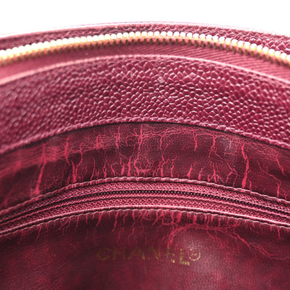 Chanel Caviar Flap Shoulder Bag Burgundy 12 of 16