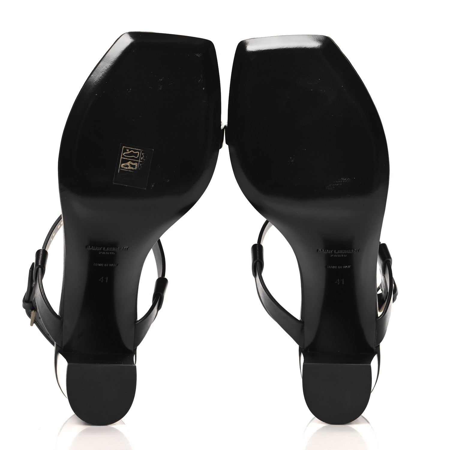 Saint Laurent Calfskin Cassandra 75 Sandals 41 Black 6 of 10