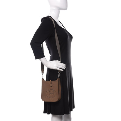 Hermes Taurillon Maurice Amazone Evelyne TPM Beige De Weimar Gris Etain 2 of 11