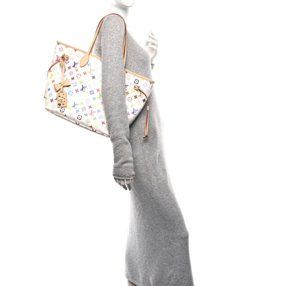 Louis Vuitton LV X TM Monogram Multicolor Neverfull MM White 2 of 9
