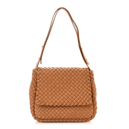 Bottega Veneta Nappa Intrecciato Cobble Shoulder Bag Caramel 1 of 10