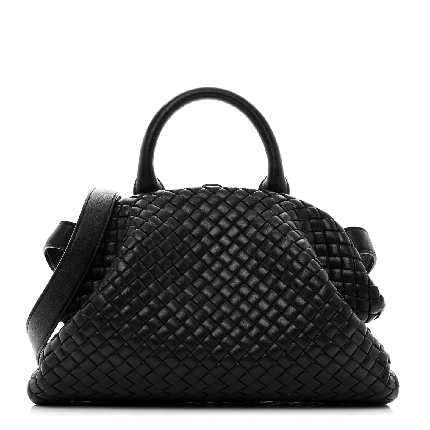 Nappa Intrecciato Small Padded The Handle Black