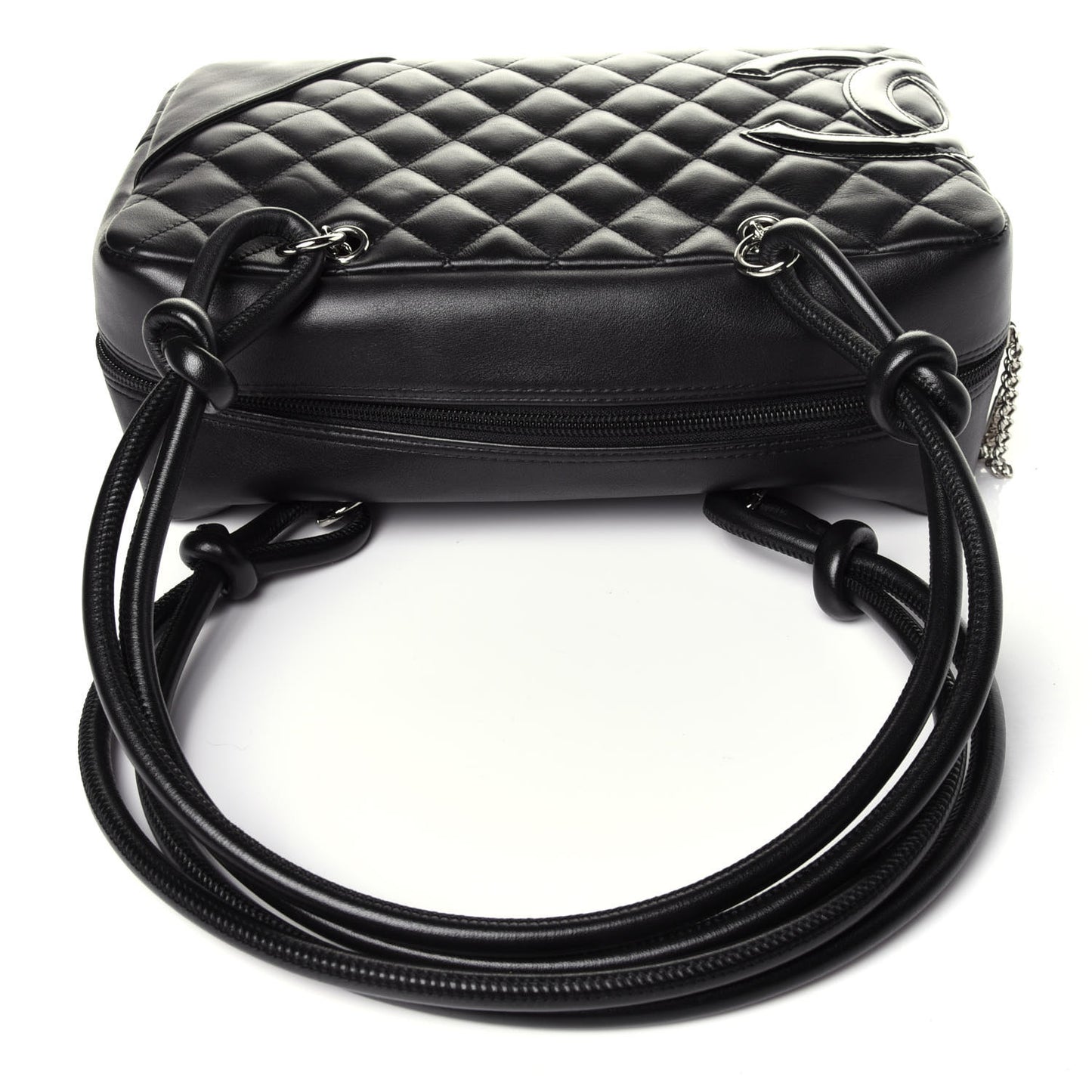 Calfskin Quilted Large Cambon Bowler Black