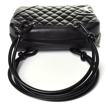 Chanel Calfskin Quilted Large Cambon Bowler Black 10 of 11