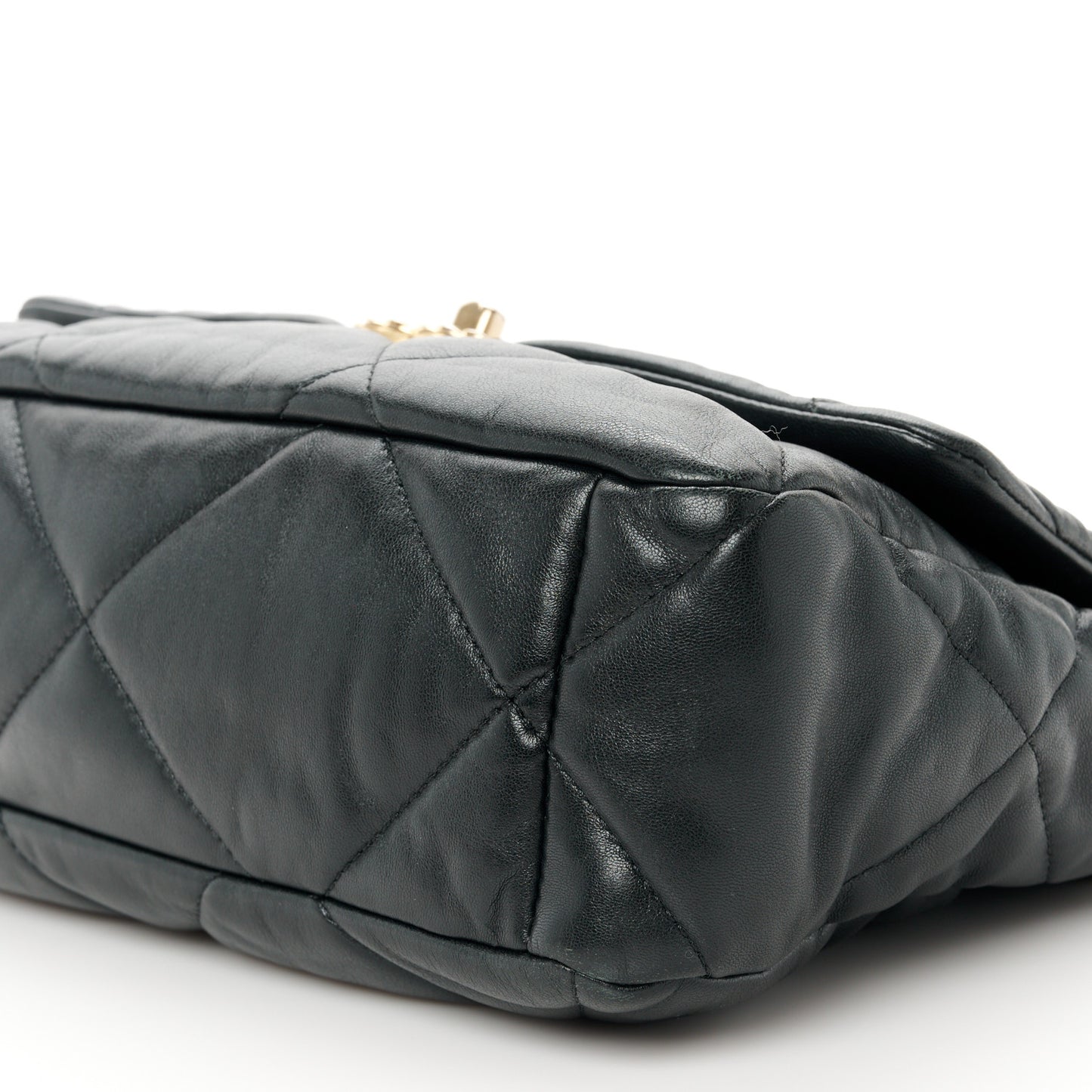 Lambskin Quilted Large Chanel 19 Flap Black