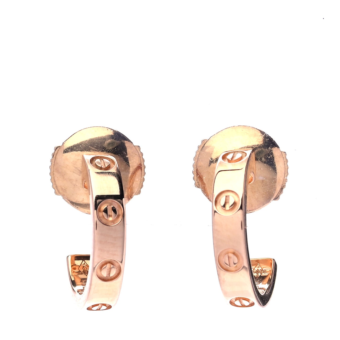 18K Yellow Gold Small LOVE Hoop Earrings