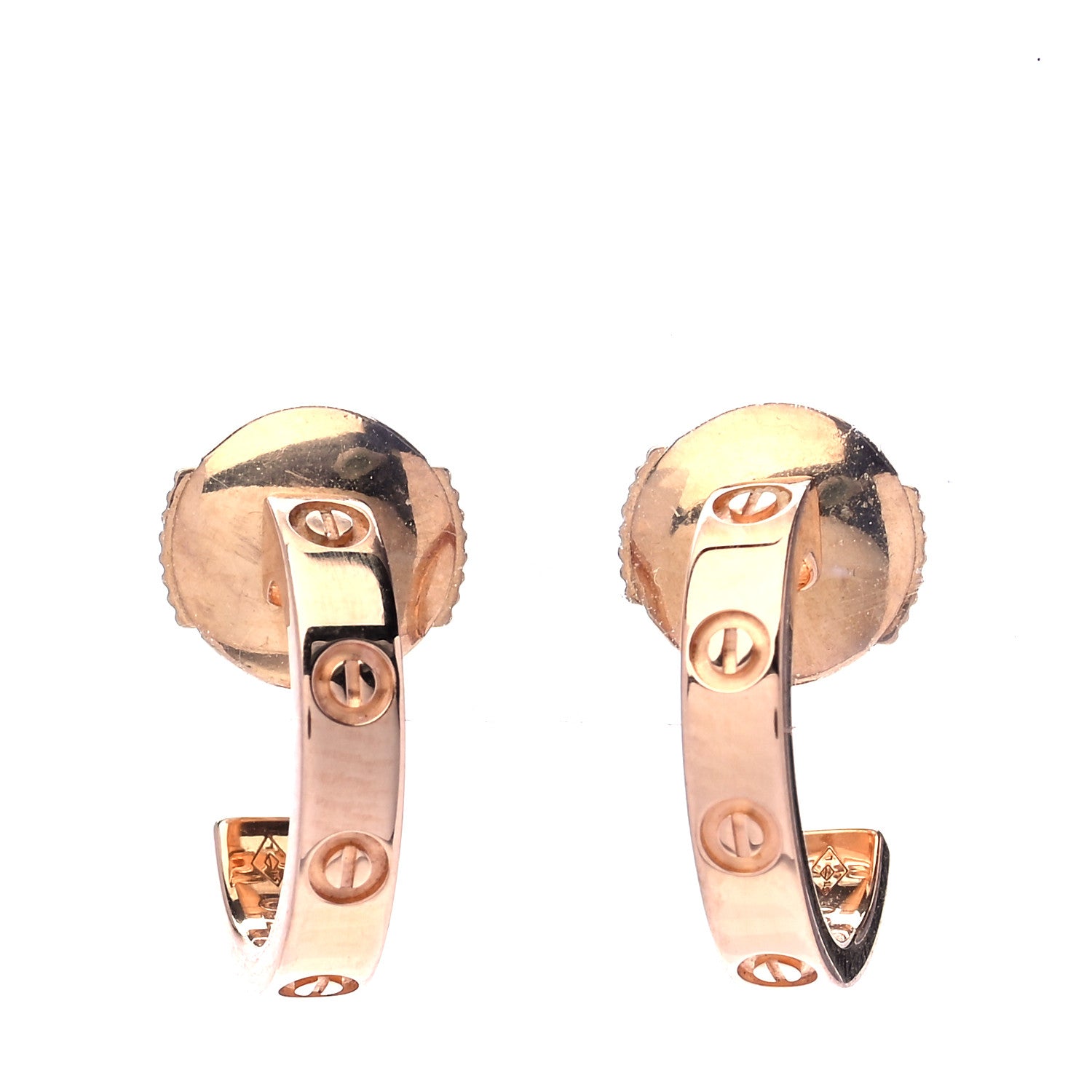 Cartier 18K Yellow Gold Small LOVE Hoop Earrings 1 of 8