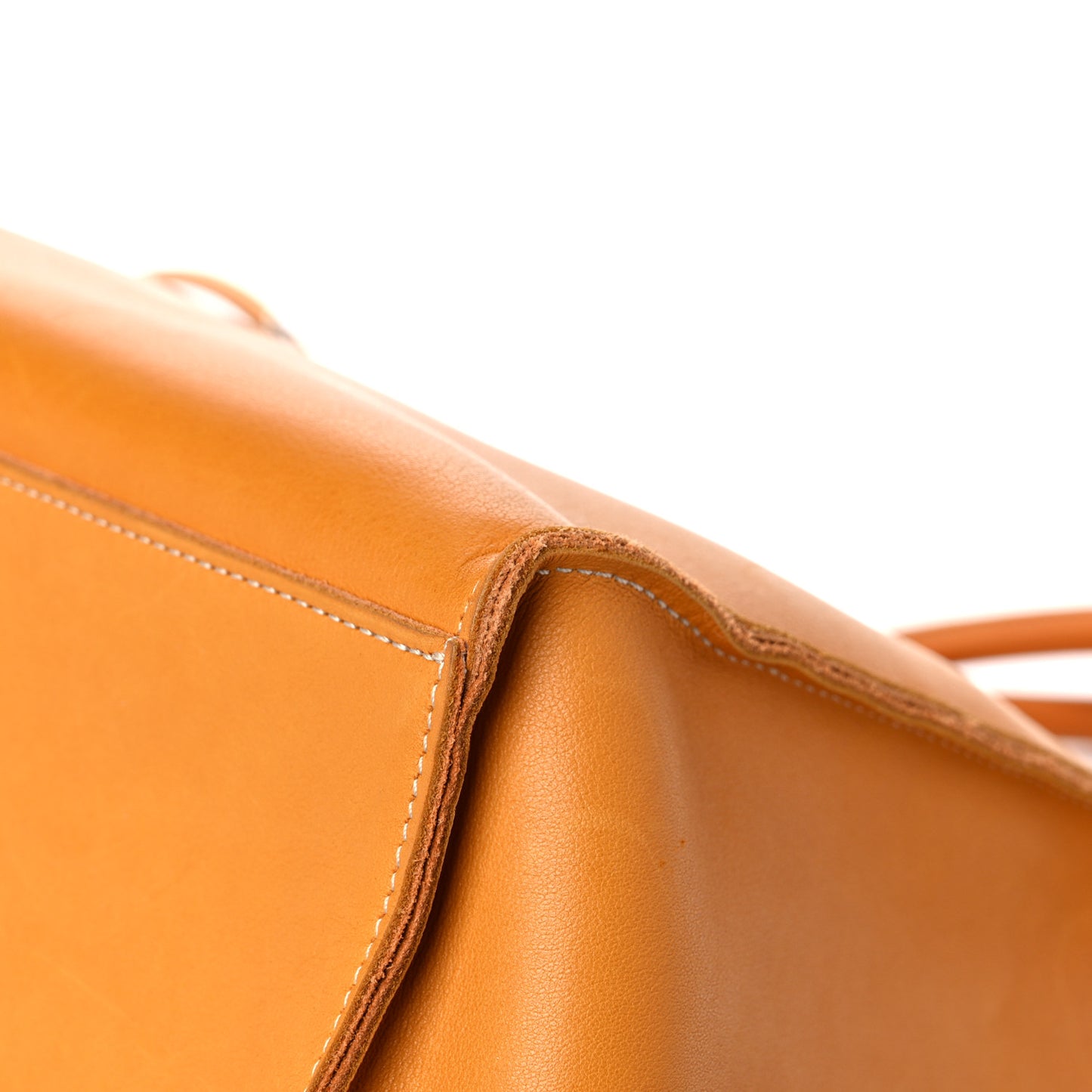 Soft Bare Calfskin Medium Big Bag Dark Yellow