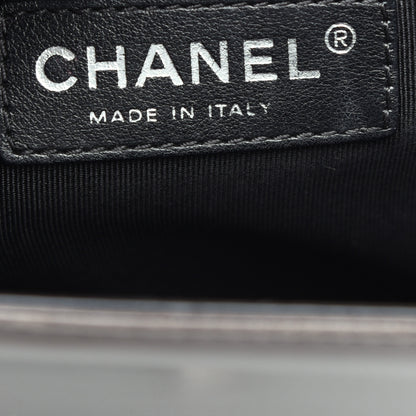 Chanel Glazed Calfskin Large Boy Flap Black Brown 6 of 8