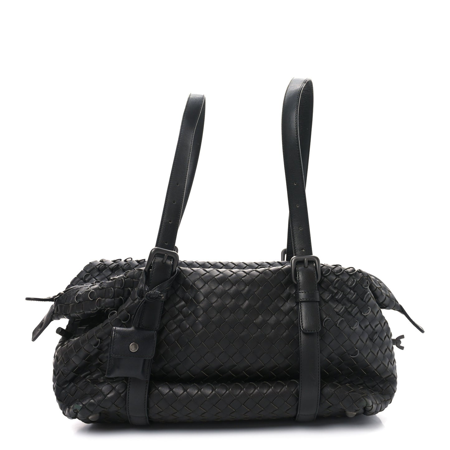 Nappa Intrecciato Montaigne Rings Bag Black
