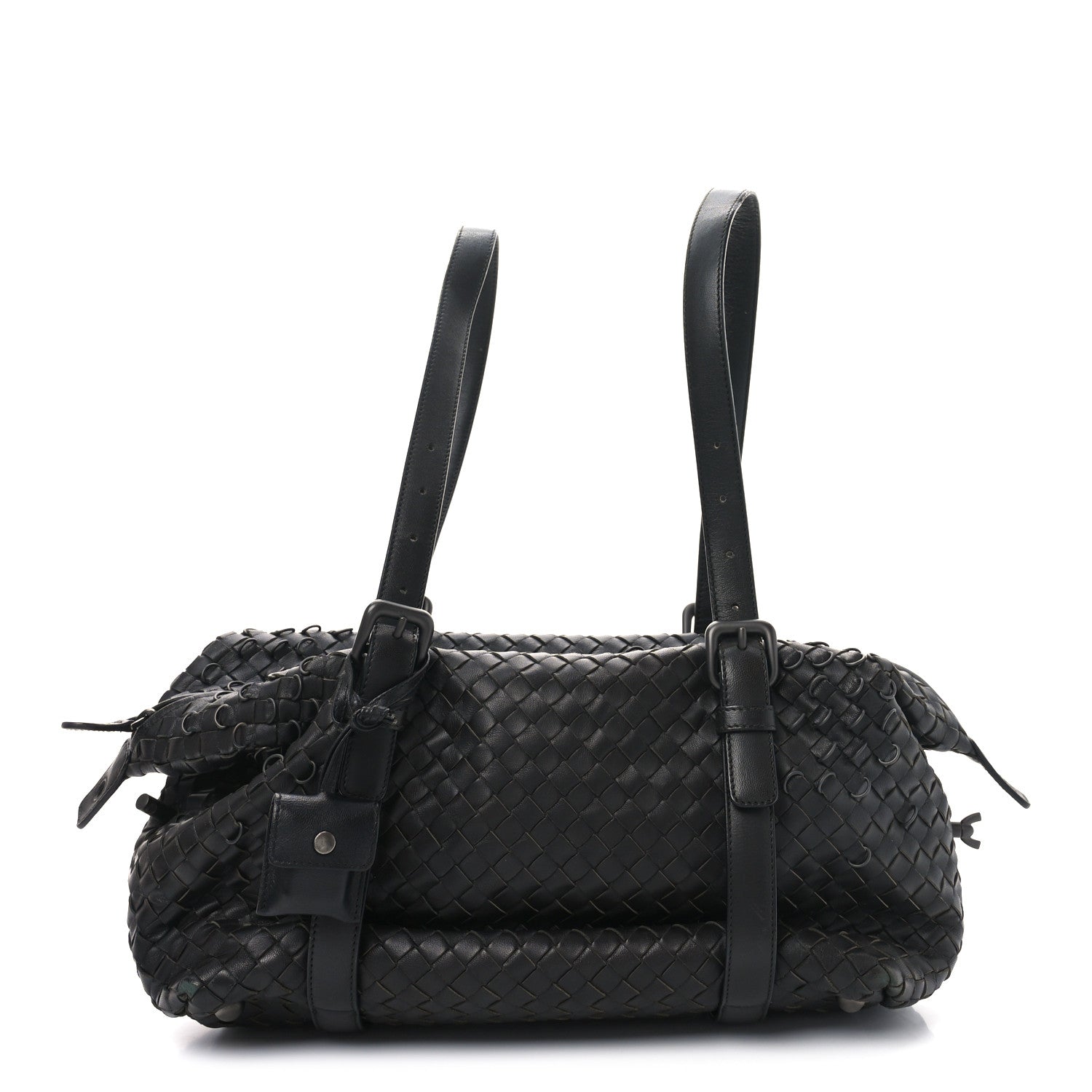 Bottega Veneta Nappa Intrecciato Montaigne Rings Bag Black 1 of 11