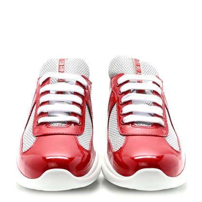 Prada Patent Mens America's Cup Patchwork Sneakers 9 Red 37.5 Red 3 of 10