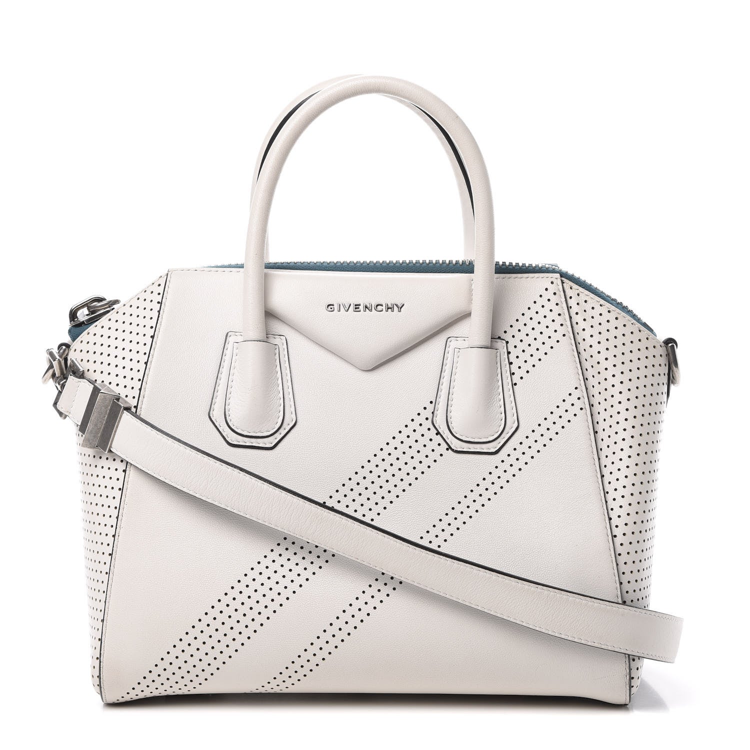 Givenchy Lambskin Perforated Small Antigona White 1 of 15