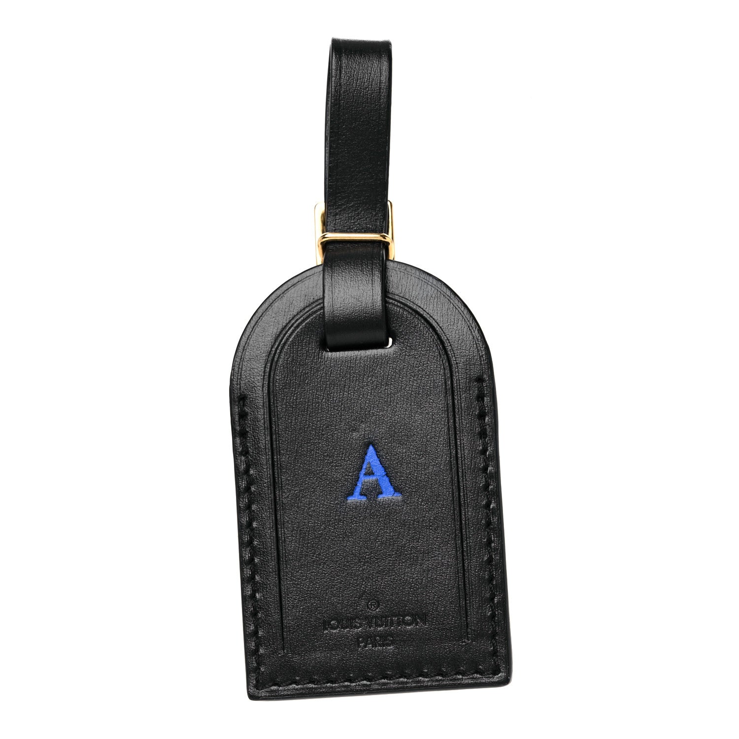 Louis Vuitton Calfskin Small Luggage Tag Black 1 of 3