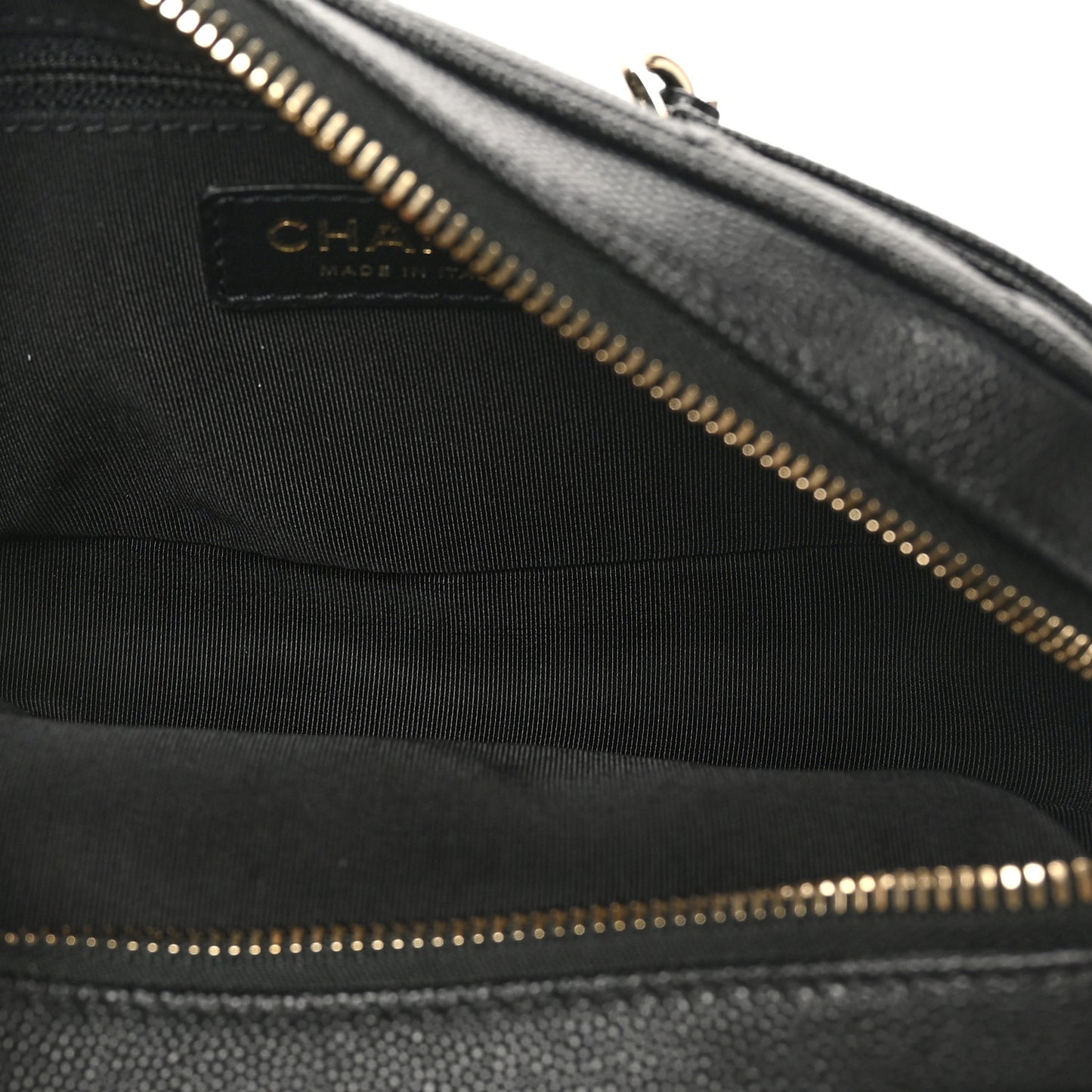Caviar Quilted Waist Bag With Pouch Black