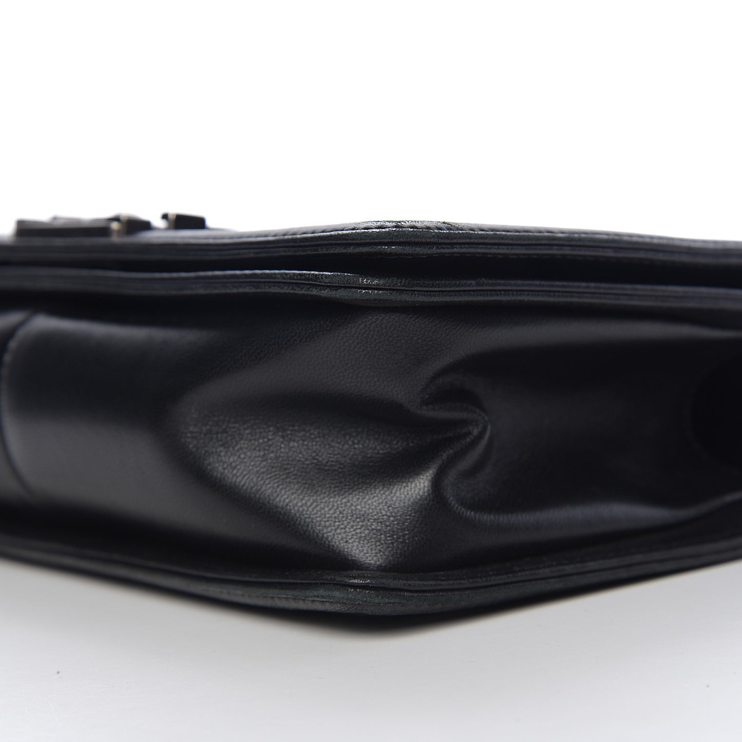 Lambskin Quilted Medium Boy Flap Black