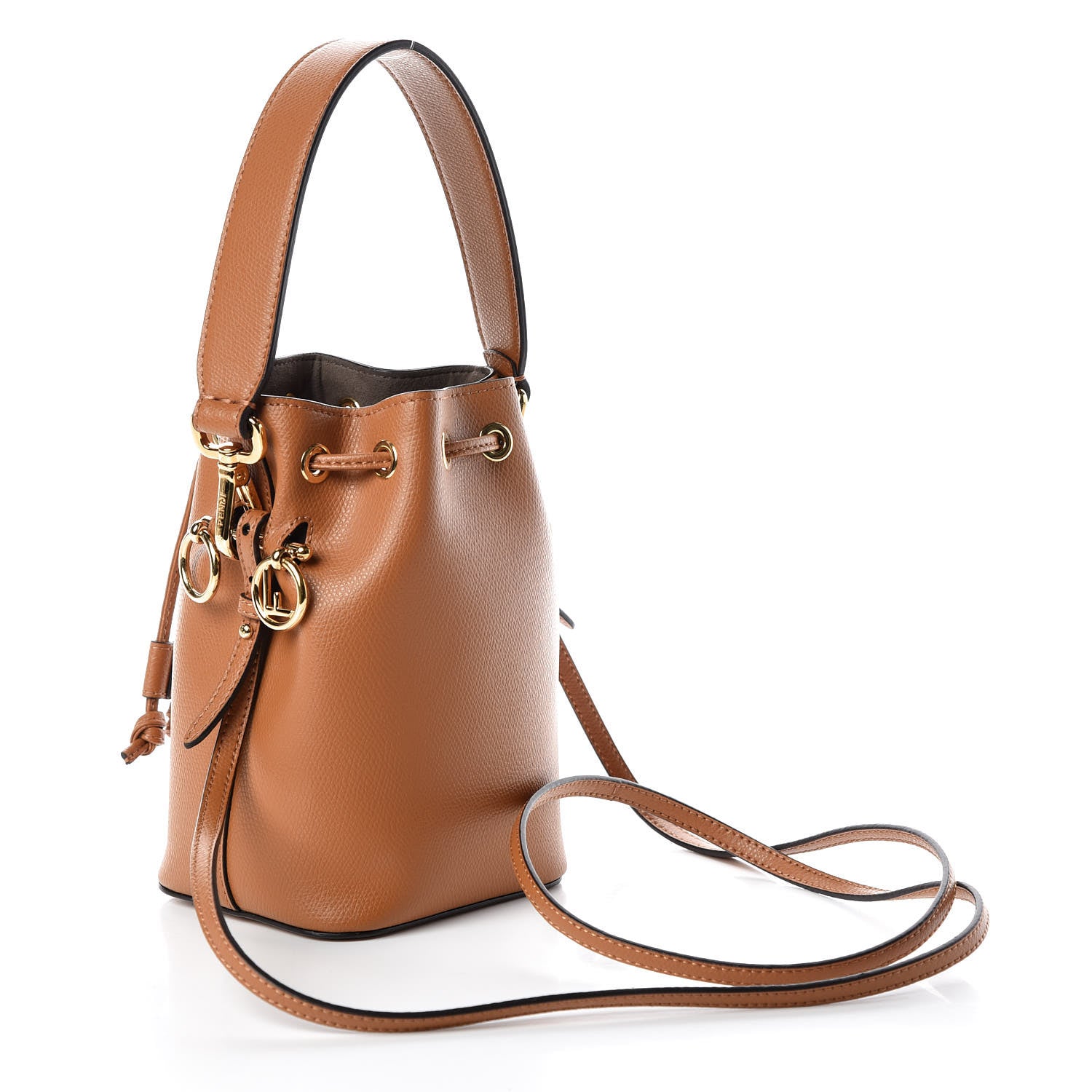 Fendi Vitello Cruise F is Fendi Mini Mon Tresor Bucket Bag Nocciola 3 of 9