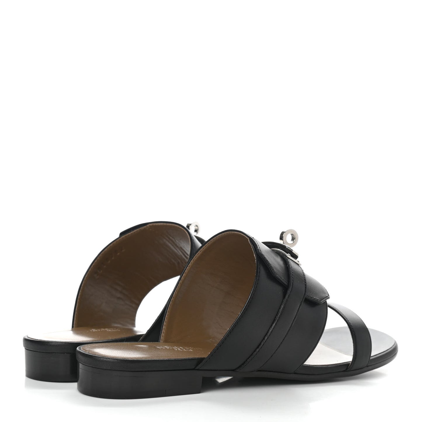 Calfskin Avenue Sandals 37 Black