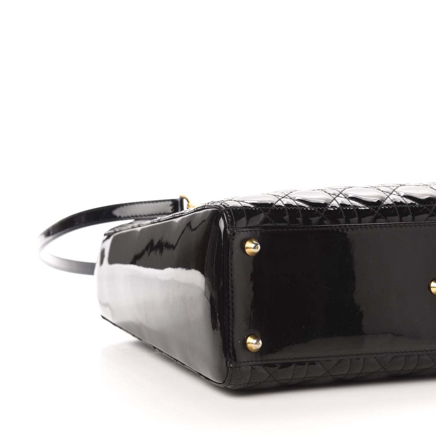 Patent Cannage Large Lady Dior Black