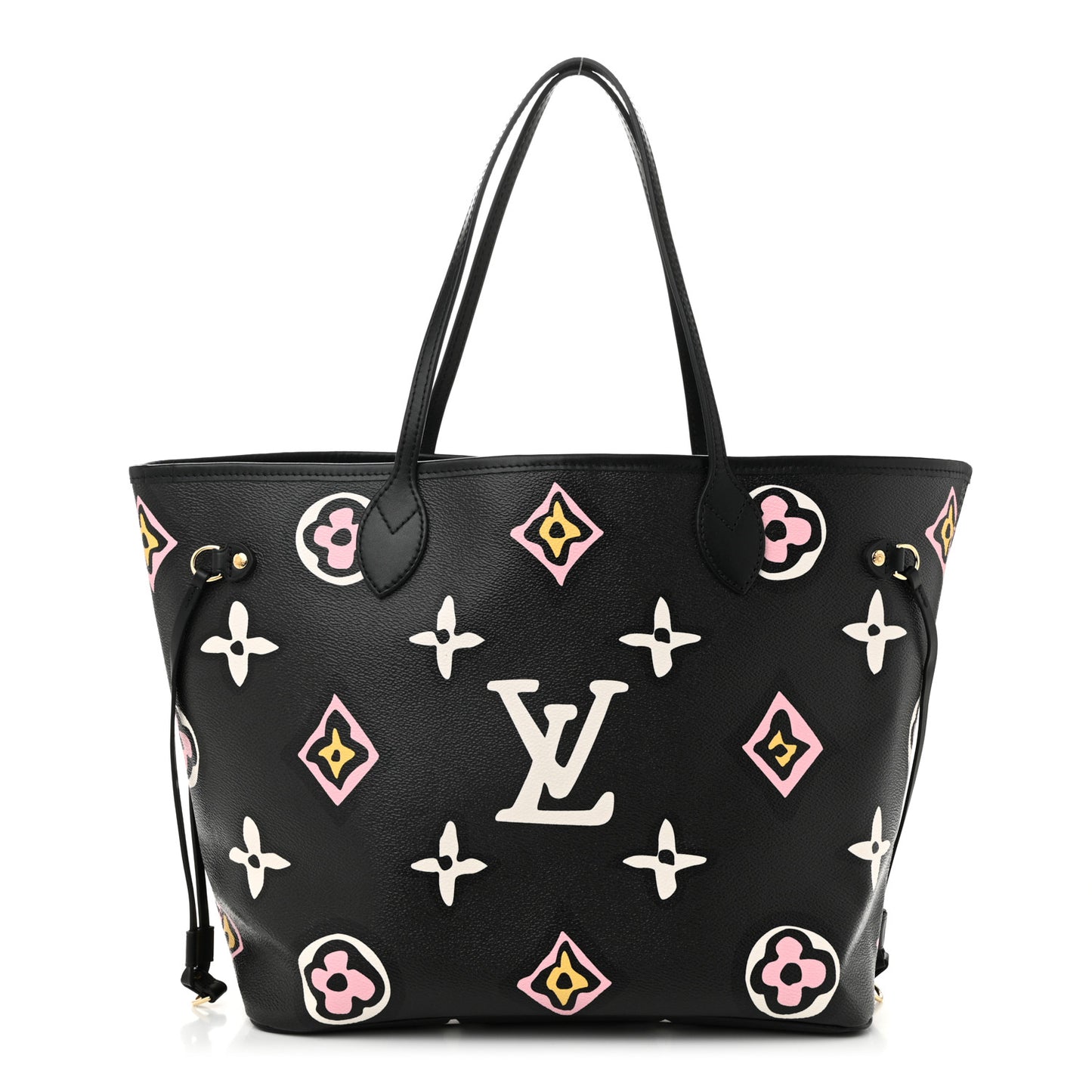 Monogram Giant Wild At Heart Neverfull MM Black