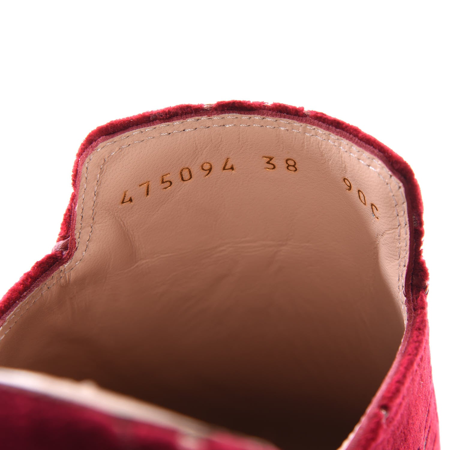 Gucci Velvet GG Monogram Womens Princetown Slippers 38 Red Cipria 7 of 8