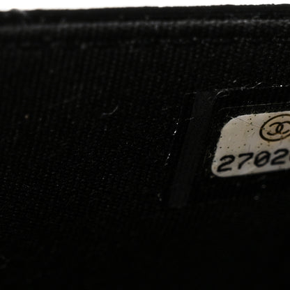 Chanel Shiny Calfskin Quilted Pearl Charms Wallet On Chain WOC Black 8 of 11