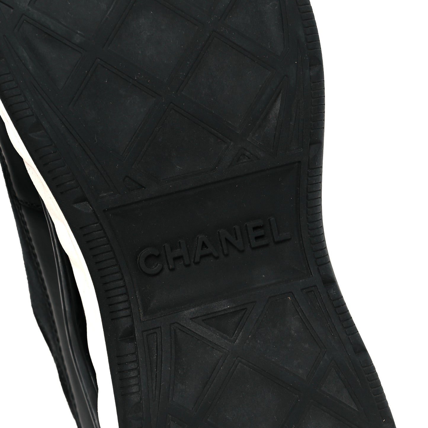 Velvet Calfskin Mixed Fibers CC Sneakers 36.5 Black