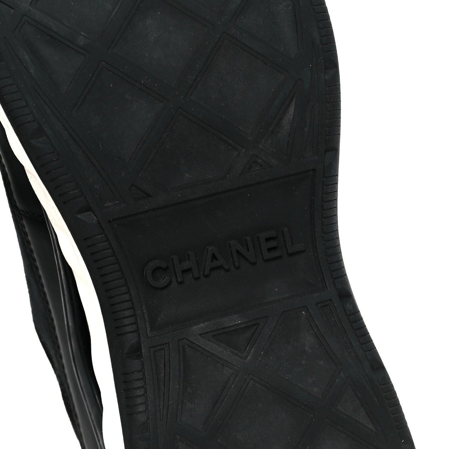 Chanel Velvet Calfskin Mixed Fibers CC Sneakers 36.5 Black 7 of 9