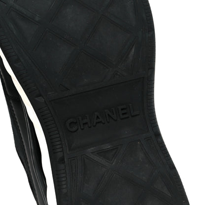 Chanel Velvet Calfskin Mixed Fibers CC Sneakers 36.5 Black 7 of 9