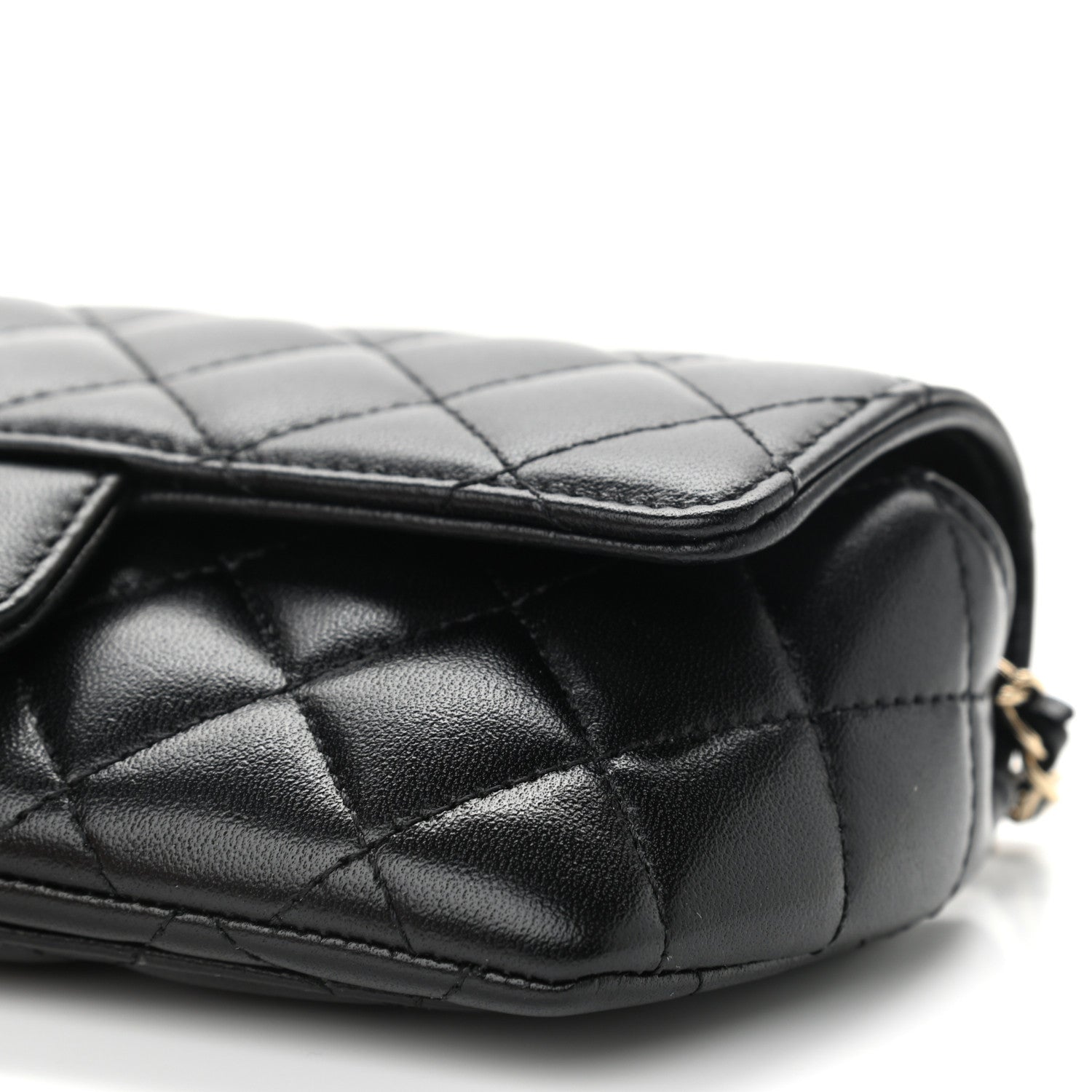 Chanel Lambskin Quilted Glasses Case With Chain Black 10 of 11