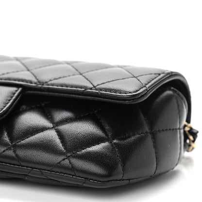 Chanel Lambskin Quilted Glasses Case With Chain Black 10 of 11