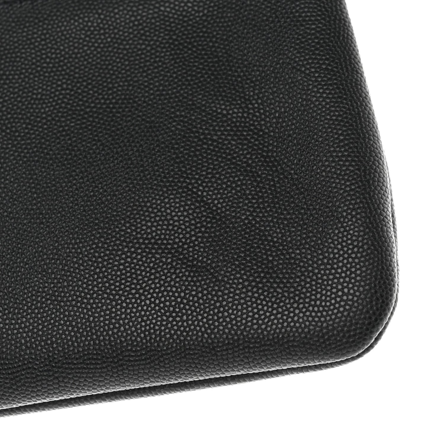 Grain De Poudre West Hollywood Monogram Fold Over Clutch Black