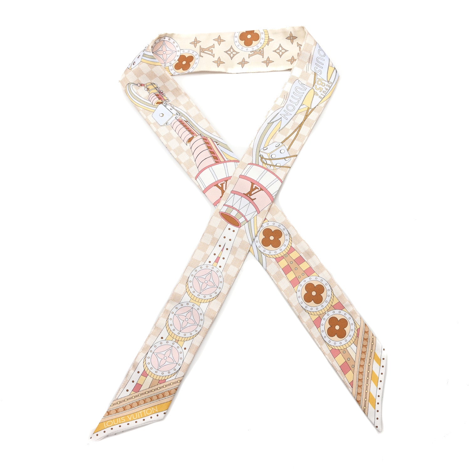 Louis Vuitton Silk Jeu De Voyage BB Bandeau Beige 1 of 3