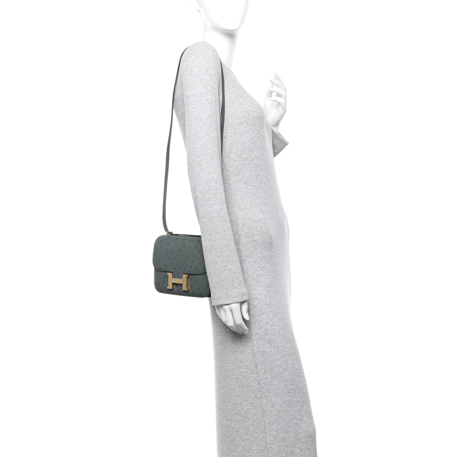 Hermes Ostrich Constance 18 Vert Amande 2 of 12