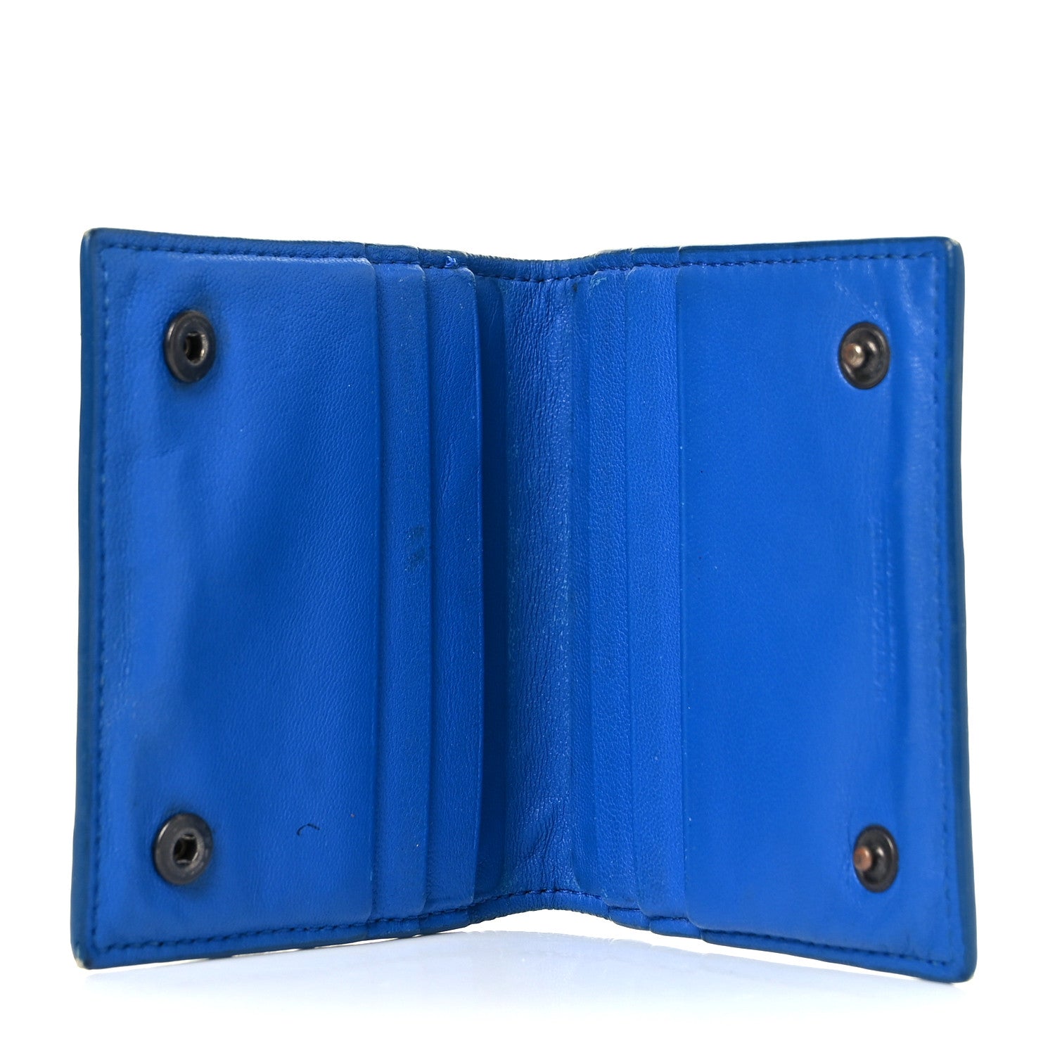 Bottega Veneta Nappa Intrecciato Card Holder Blue 5 of 9