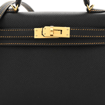 Hermes Epsom Horseshoe Mini Kelly Sellier 20 Black Natural Sable 8 of 12